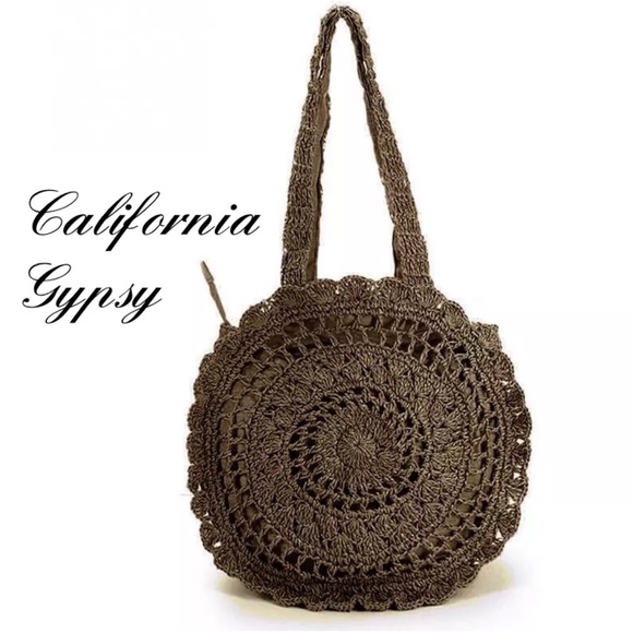 Bohemian hippie beach raffia bag🌸 - Picture 3 of 5